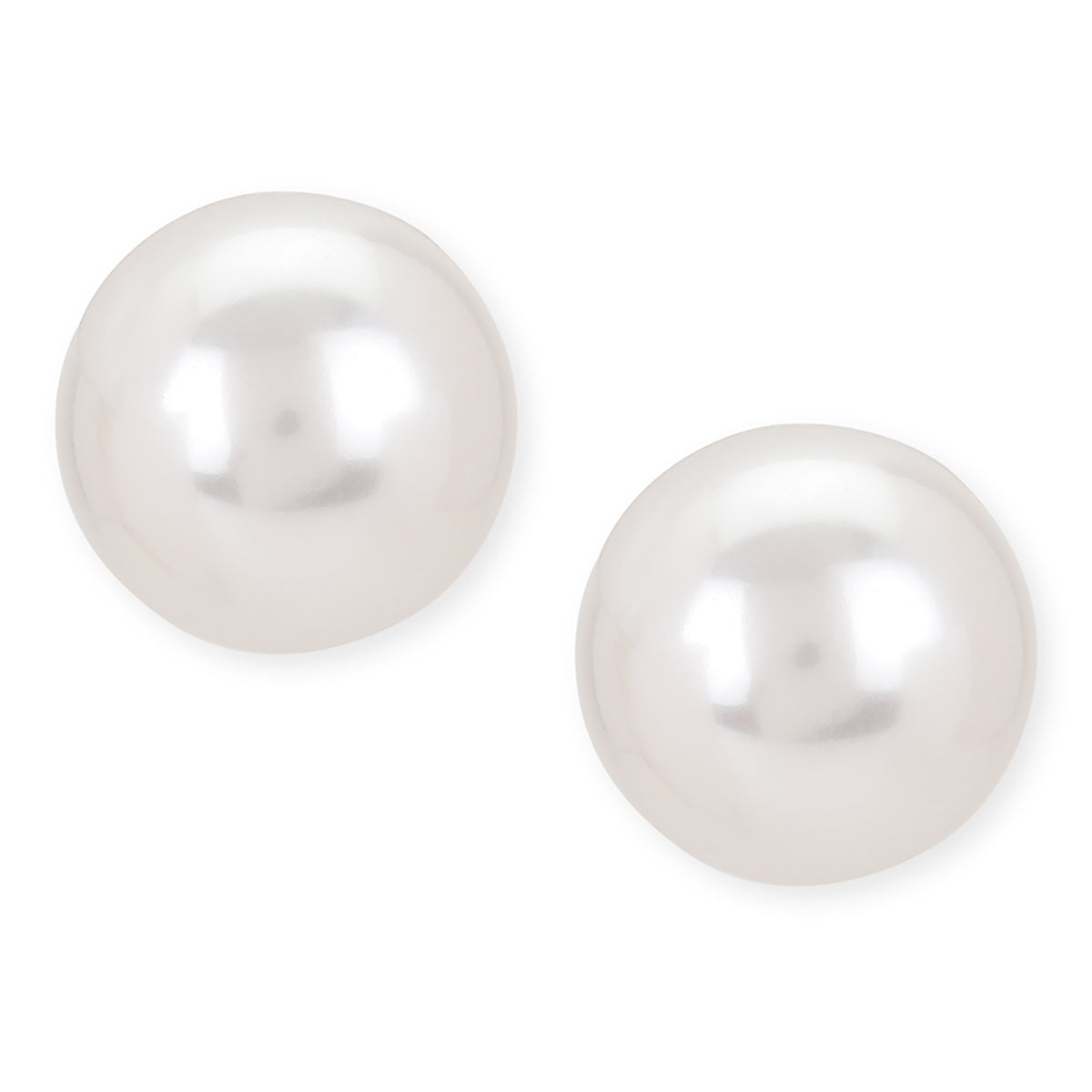 White Contemporary Studs Earrings