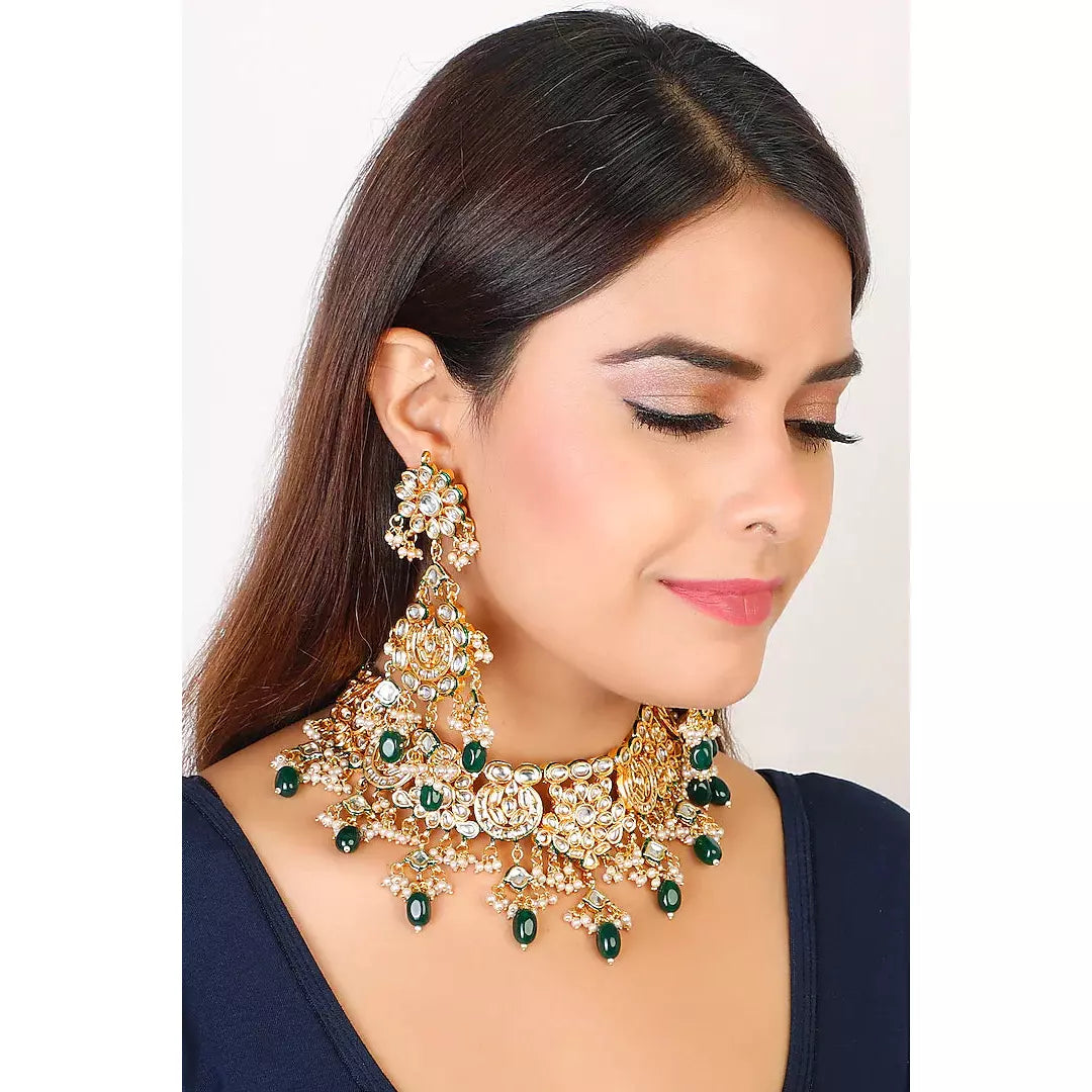 Gold Ethnic Choker Necklace