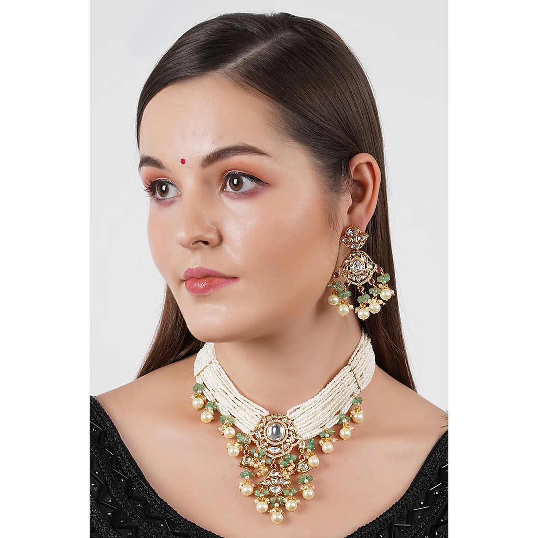 Gold plated choker Necklace