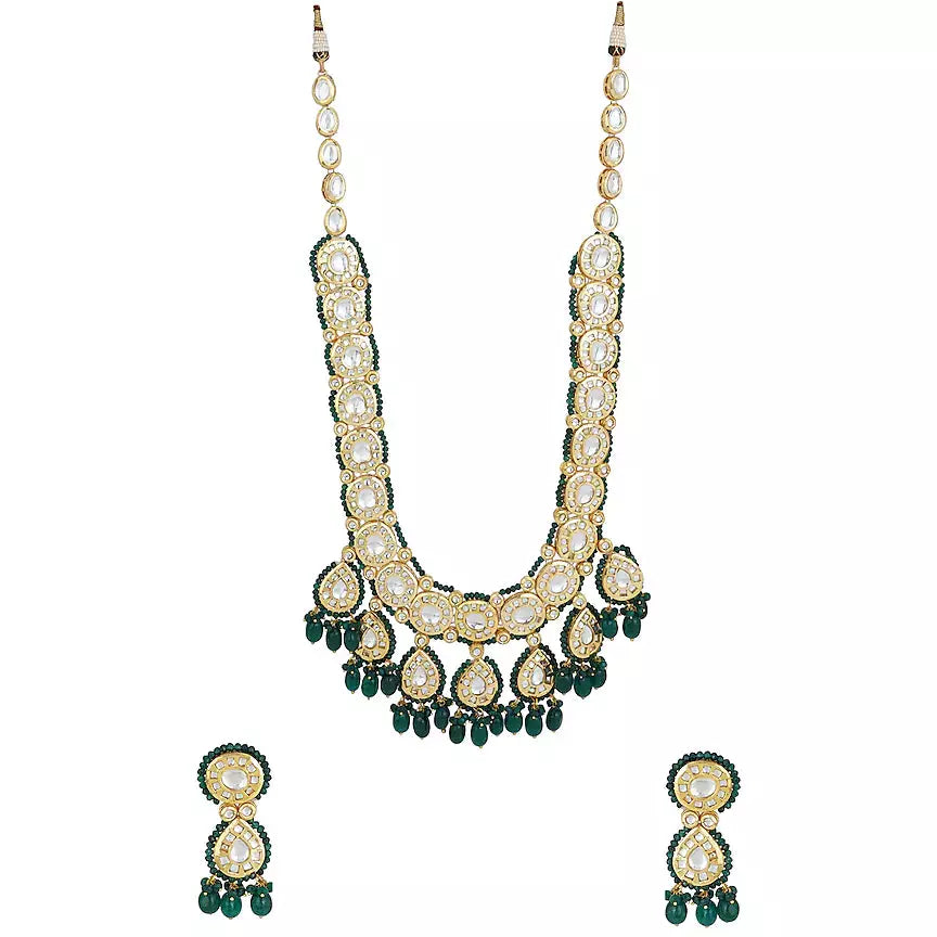 Gold Plated Onyx Necklace Set