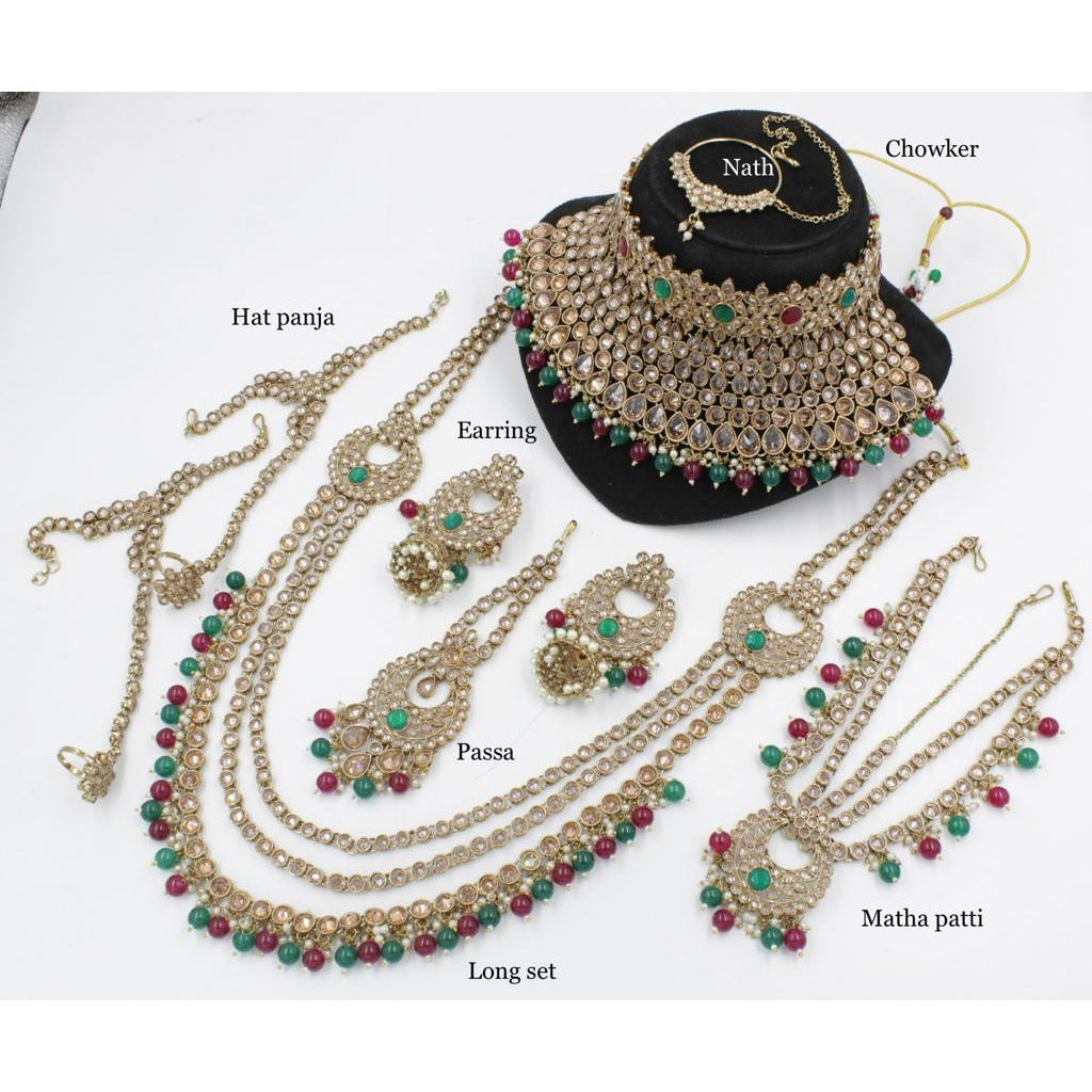 Reverse AD bridal jewelry set